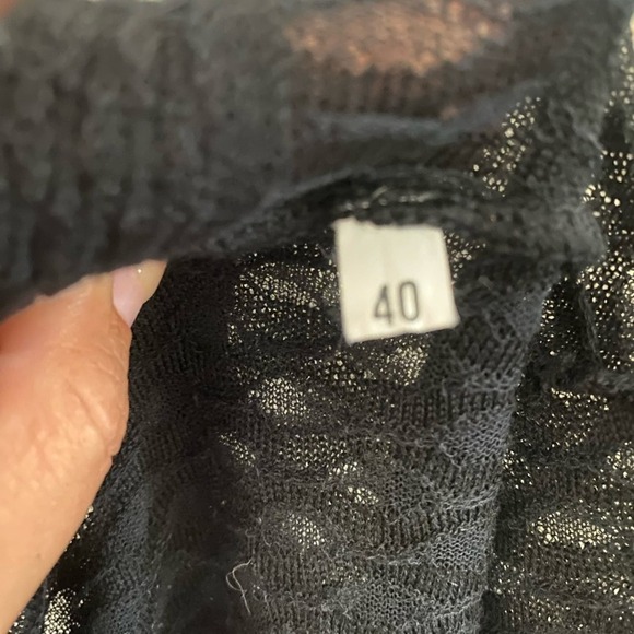 M MISSONI LONG SLEEVE DRESS BLACK TEXTURED KNIT SIZE 40A - Picture 6 of 6